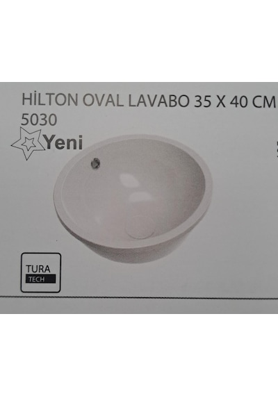 Hilton Oval Lavabo 35x40 Turavit Diğer