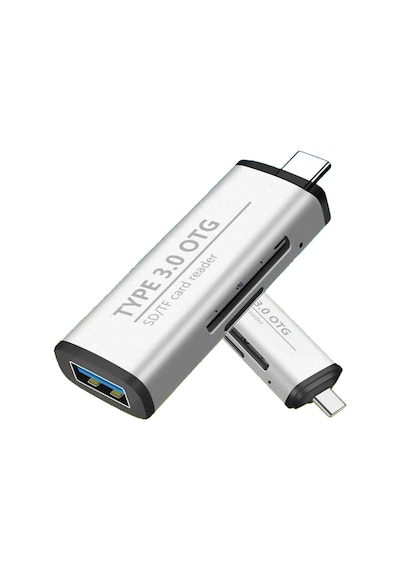 2'si 1 Arada Hafıza Kartı Okuyucu, Usb 3.0 Taşınabilir Mikro Depolama Kart Okuyucu Pc Dizüstü
