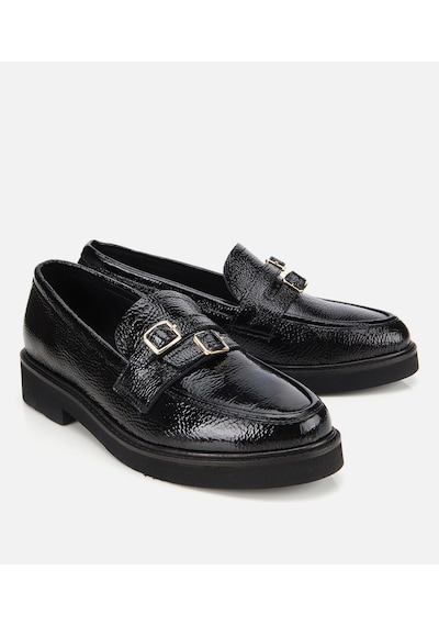 Hotiç Kadın Rugan Deri Siyah Tokalı Klasik Loafer 01ayh313640a100 01ayh313640a100 Siyah
