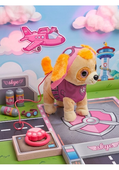 Paw Patrol Köpek Yürüyen, Havlayan Müzikli Tasmalı Kumandalı Peluş Oyuncak Paw Patrol Peluş Köpek, Paw Petrol Oyuncak Pembe