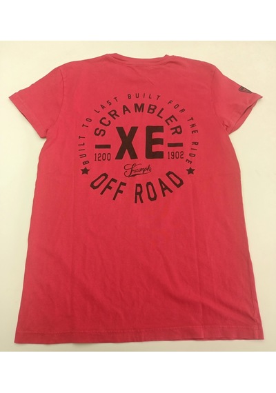 Motosiklet T-shirt TRİUMPH SCRAMBLER KIRMIZI KISA KOL BİSİKLET YAKA TSHİRT