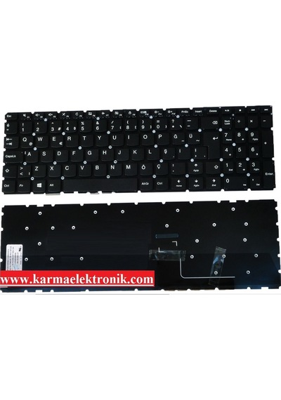 Lenovo Uyumlu İdeapad 310-15ıkb, 510-15ıkb Notebook Klavyesi, Laptop Tuş Takımı Siyah Tr / Kl0976