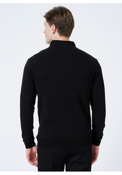 Only & Sons Ceres Half Zip Erkek Siyah Yarım Fermuar Sweatshirt 22019055-02