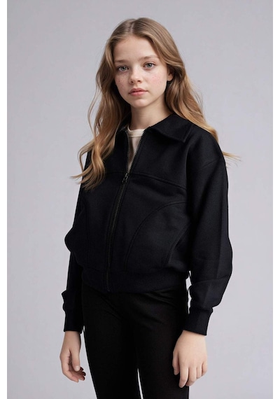 Defacto Fermualı Sweatshirt Kız Çocuk G6822a826spbk81 Siyah-bk81