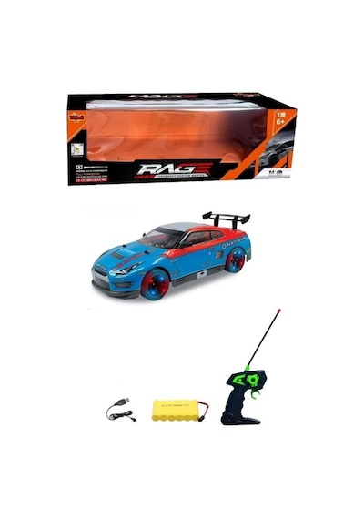 Toycraft Racerx 1:10 Ölçek Uzaktan Kumandalı Yüksek Hızlı Yarış Arabası 10 15 Km/h - Mavi