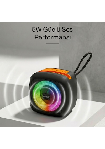 Mikado Anka Wireless Mp3 Speaker Md-29bt 1200mah 5w Siyah Usb-bt-tf-tws-aux Taşınabilir