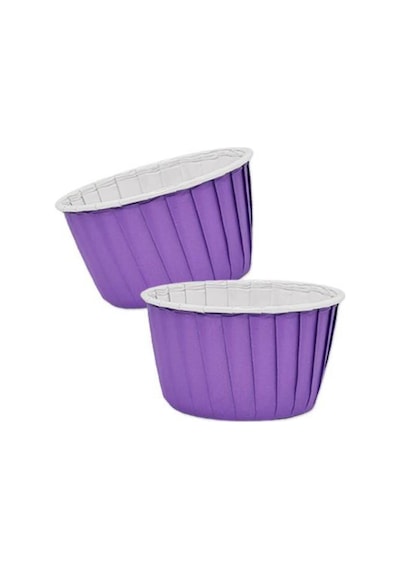 Mor Muffin Kek Kapsülü 25 Adet Muffin Kağıt Mor Kağıt Mor Diğer