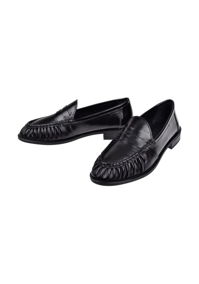 Pullman Hakiki Deri Loafer Kadın Ayakkabı Plm-2634 Siyah
