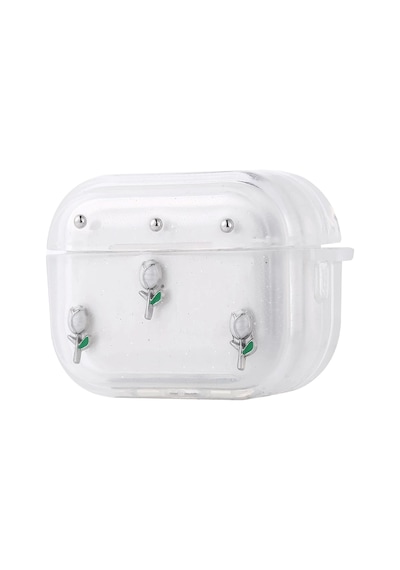 Apple Uyumlu AirPods Pro 2 Zore Airbag 44 Airbag Tasarımlı Simli Şeffaf Kutup Kılıf Lale