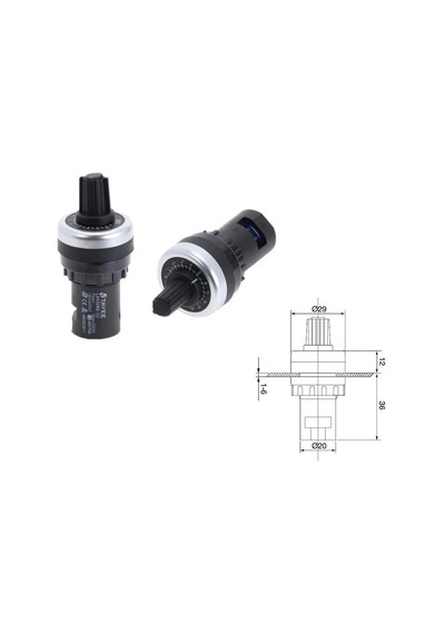 Tayee 1k Potansiyometre Tek Turlu 0,5w 22mm Çap