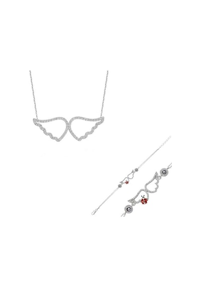 Gümüş Melek Kanadı Bayan Set
