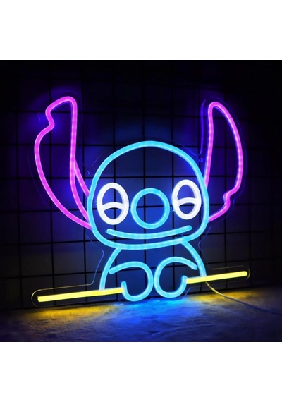 Stich Neon Led Tabela Dekoratif Aydınlatma