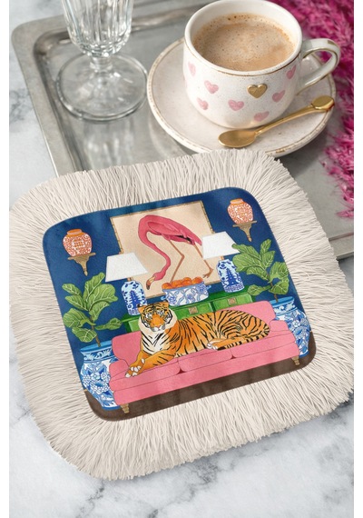 Lüks Kaplan Desenli Saçaklı Sunum Peçetesi - Flamingo Retro Lacivert Pembe Bardak Altlığı Mendil Soluk Toprak Fu Şya Lüks Kaplan Desenli Saçaklı Sunum Peçetesi - Flamingo Retro Lacivert Pembe Bardak Altlığı Mendil Soluk Toprak Fu Şya