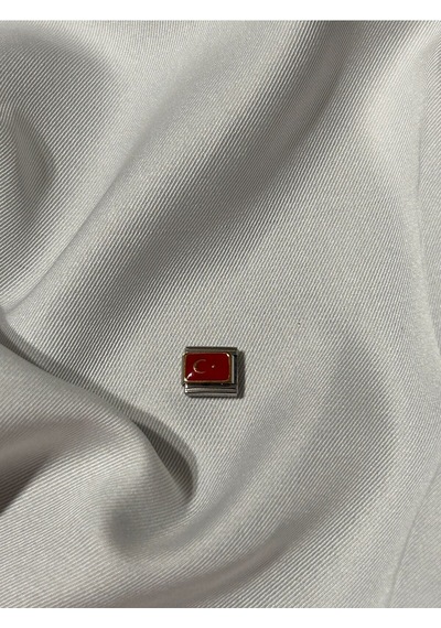 Paslanmaz Çelik Türk Bayrağı Charm Kırmızı