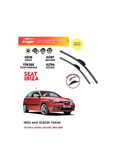 Seat Ibiza Ön Muz Silecek Silgi Silgeç . 2005 Model Araca Özel Aparat