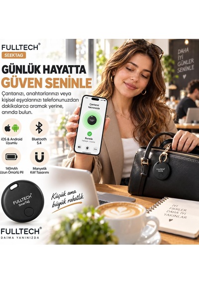 Akıllı Takip Cihazı Bluetooth 5.4 140mah Pilli Kompakt Konum Bulucu Diğer