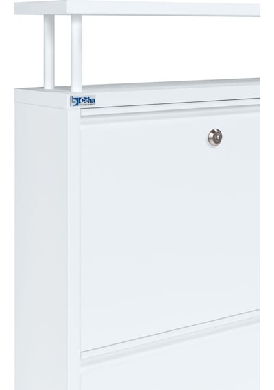 Ceha Kilitli Tablalı 4'lü Metal Ayakkabılık - Kar Beyaz K.AYK-2.4/B/P 9003/KL Beyaz Ceha Kilitli Tablalı 4'lü Metal Ayakkabılık - Kar Beyaz K.AYK-2.4/B/P 9003/KL Beyaz