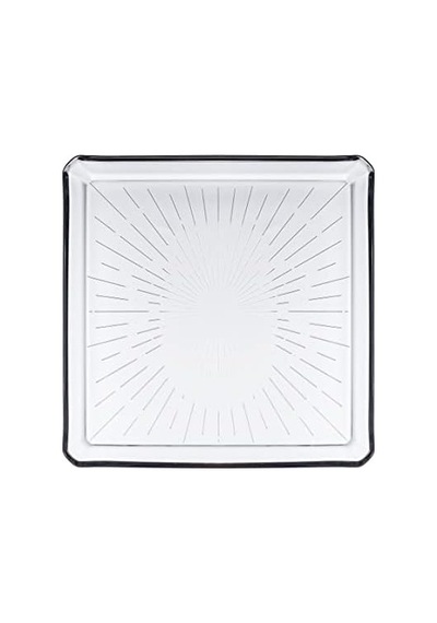 Madlen Servis Tabağı 68683 Madlen Crystal Glass 24x24 Açık Bej