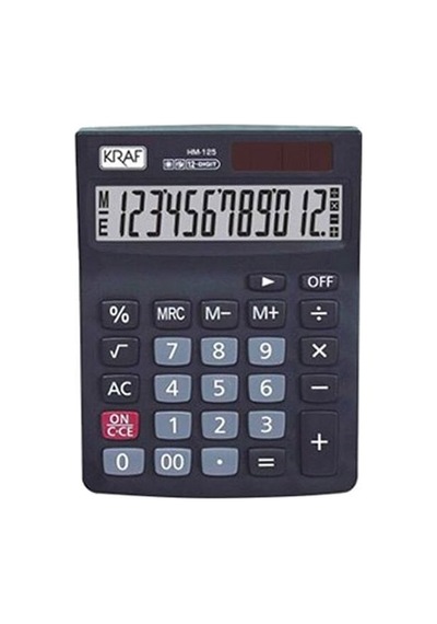 Kraf Hm-125 12 Haneli Masaüstü Hesap Makinesi Çok Renkli