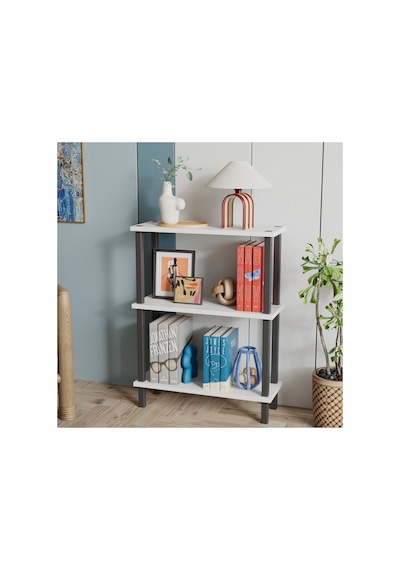 Pırada 3 Raflı Kitaplık Organizer Düzenleyici Beyaz