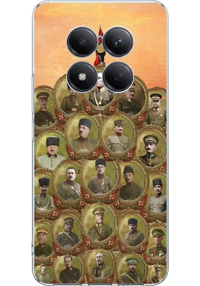 Redmi Note 15 Pro Plus Uyumlu Atatürk Ve Kurtuluş Savaşı Komutanları Baskılı Silikon Kılıf Renkli