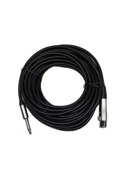 10 Metre Xlr Dişi - 6.35 Mm Mono Jak Mikrofon Kablosu - Profesyonel Dengeli Ses Ve Enstrüman Kablosu