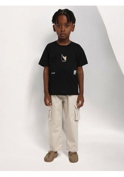 Jack Lions Erkek Çocuk Pamuklu Jump Baskılı T-shirt-15642 Siyah