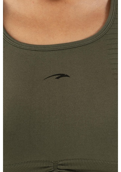 Maraton Active Slimfit Kadın Atlet Yaka Kolsuz Koşu Haki Bra 813090-haki Haki