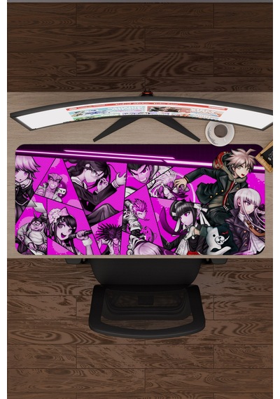 Danganronpa Kaymaz Dikişli Kauçuk Oyuncu Mousepad V2 - 90x40 Xxl Gaming Mouse Pad Fare Altlığı