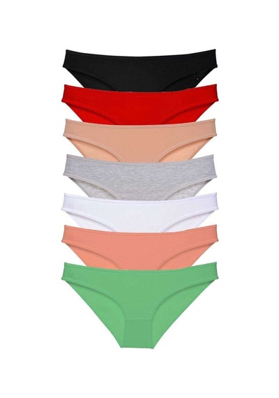 7 Adet Süper Eko Set Likralı Kadın Slip Külot Set 1 Beden: M Standart