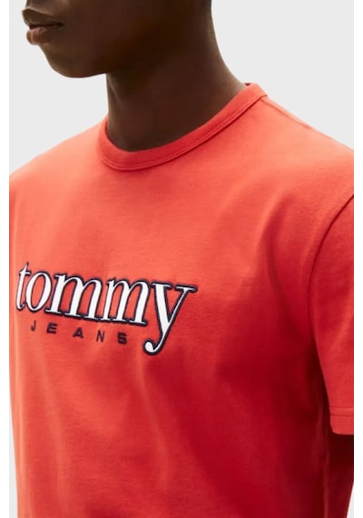 Tommy Jeans Erkek T Shirt Dm0dm22719 Xl0 Kırmızı Kirmizi
