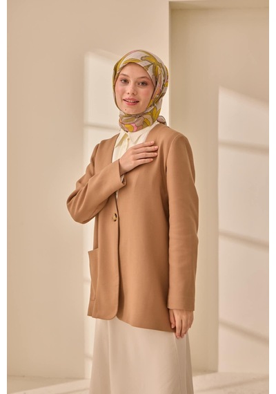 Silk Home Olinda İpek Eşarp 47003-33 Gri, Pembe, Sarı, Haki, Vizon