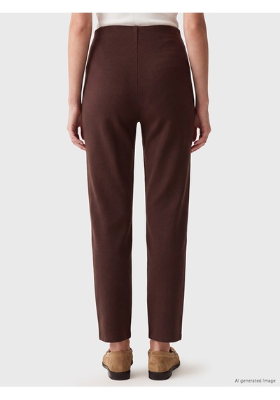 Lcw Modest Kahverengi Yüksek Bel Dar Fit Kadın Pantolon
