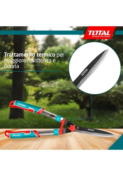 Çit Budama Makası 11 X 32 X 32 Cm Mavi Uzunluk 557 Mm Bahçe İşleri İçin Teflon Bıçaklı İki El Çit Makas