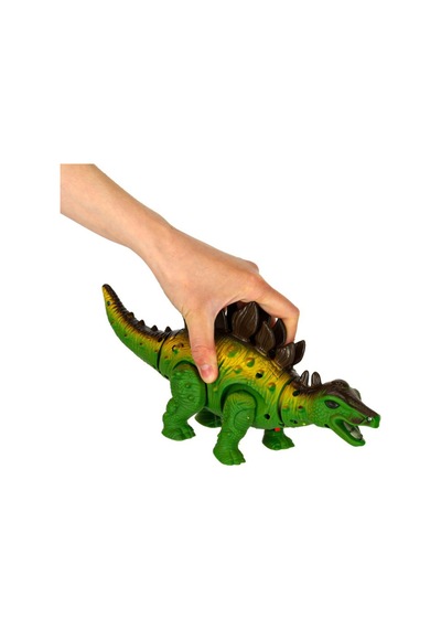 Sesli Işıklı Yürüyen Dinazor Oyuncak Stegosaurus Pilli Hareketli Büyük Boy Erkek Çocuk Oyuncak 28 Cm
