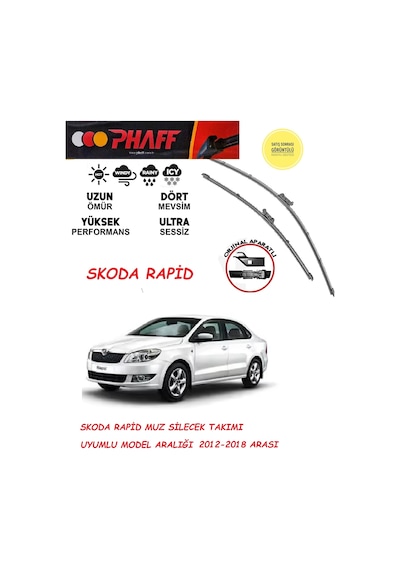 Skoda Rapid Ön Muz Silgeç Sileceğitakımı 2013 Model Araca Özel Aparat