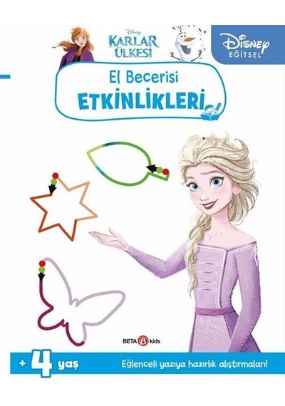 Disney Eğitsel Karlar Ülkesi El Becerisi Etkinlikleri Yazıya Hazırlık 4+Yaş- Beta Kids
