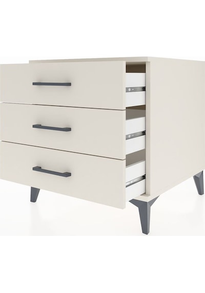 Kronos Komodin 3 Çekmeceli 60x59x64 Aytaşı-aytaşı Aytaşı