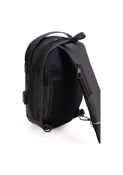 Newish Polo Erkek Şifreli Kilitli Su Geçirmez Sling Bag 404 Çapraz Omuz Ve Sırt Çantası - New404 Siyah