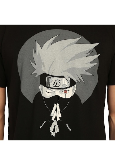 Bant Giyim - Naruto Kakashi Hatake Siyah Erkek T-Shirt Tişört
