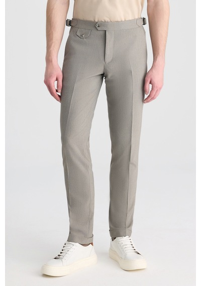 D's Damat Ds Damat Slim Fit Vizon Armürlü Kumaş Pantolon 5hf03kv21321m V01