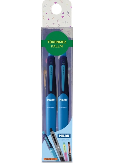 Mılan 17656590120 Capsule Mavi Tükenmez Kalem Blister - 2li