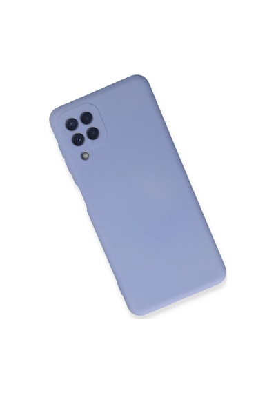 Newface - 114 - Samsung Uyumlu Galaxy A22 Kılıf Nano İçi Kadife Silikon - Kmrsfres - - Lila LİLA