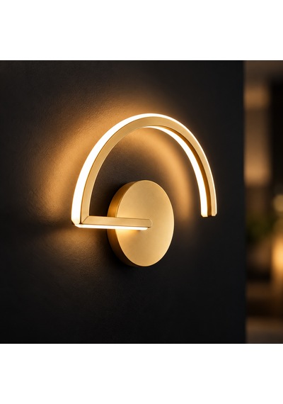 Oliva Şarjlı Modern Led Duvar Apliği Günışığı Taşınabilir Usb Gold