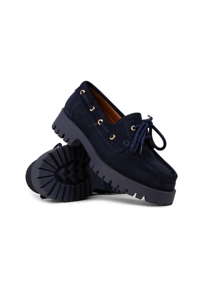 Deery Kadın Hakiki Süet Lacivert Marin Loafer - 02036zlcvc01