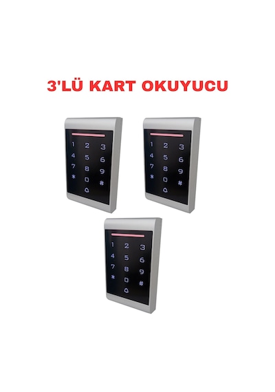 Sr-221 Em Şifreli Proximity Kart Okuyucu 125 Khz Dokunmatik Tuş Takımlı 12/24v Ac/dc Standalone Geçiş Kontrol Cihazı 3 Adet