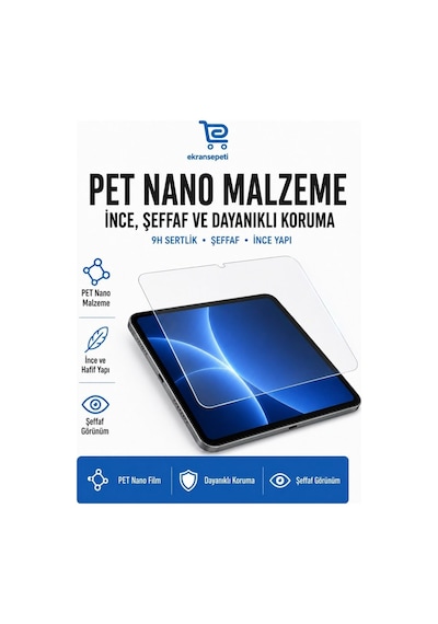 Microsoft Surface Pro 11 13 İnç Uyumlu 3'lü Paket Şeffaf 9h Nano Kırılmaz Tablet Ekran Koruyucu