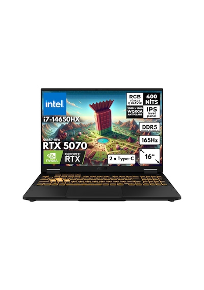 Asus Tuf Gaming F16 FX608JPR-QT002HMF63 i7-14650HX 32GB DDR5 1 TB SSD RTX5070 8GB GDDR7 16" WQXGA W11H Dizüstü Bilgisayar