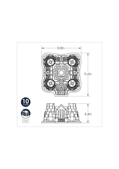 Nordicware Şato Bundt Kek Kalıbı Gümüş