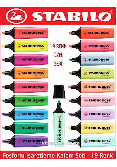 Stabilo Boss Fosforlu Kalem Seti Özel Seri 19 Adet Çok Renkli